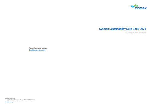 Thumbnail Sysmex Sustainability Report 2024