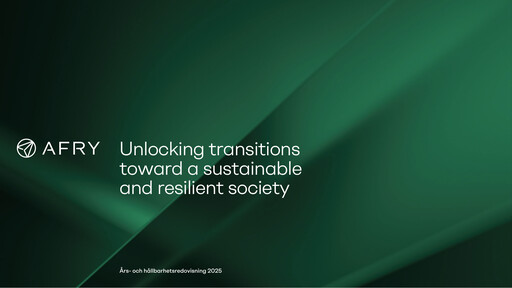 Thumbnail Afry AB Annual Report 2025