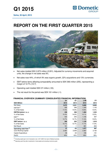 Thumbnail Dometic Group Quarterly Report 2015-q1