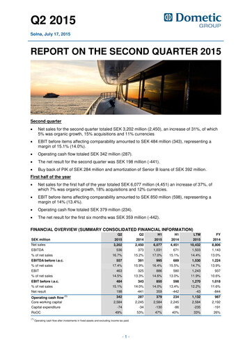 Thumbnail Dometic Group Quarterly Report 2015-q2