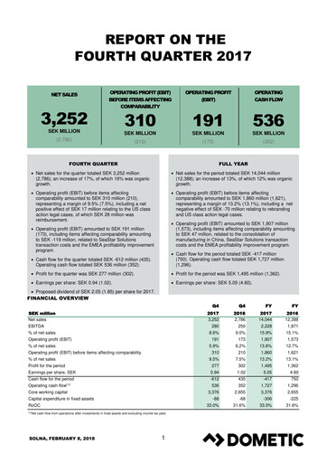 Thumbnail Dometic Group Quarterly Report 2017-q4