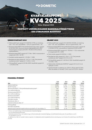 Thumbnail Dometic Group Quarterly Report 2025-q4