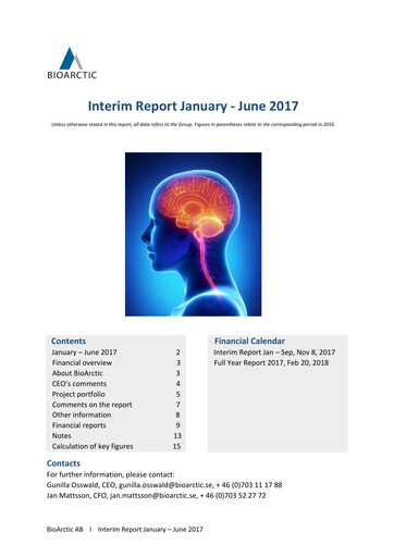 Thumbnail BioArctic AB Half-year Report 2017-h1