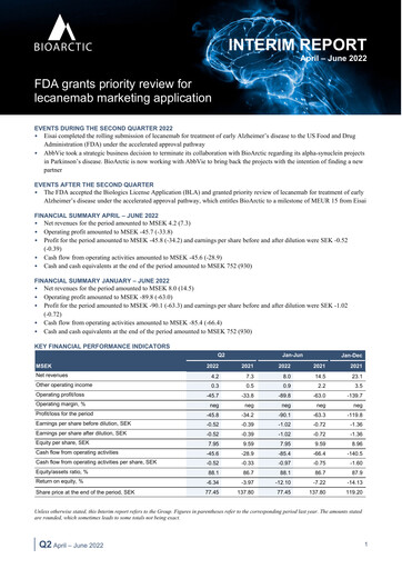 Thumbnail BioArctic AB Half-year Report 2022-h1