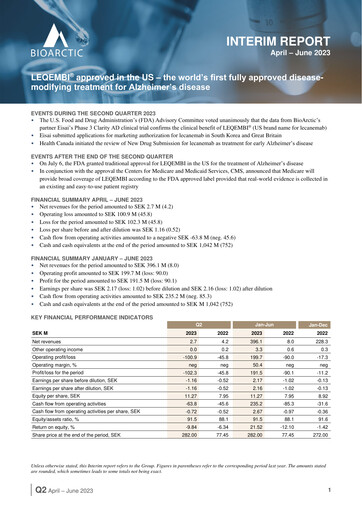 Thumbnail BioArctic AB Half-year Report 2023-h1