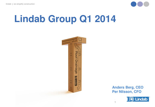 Thumbnail Lindab International Quarterly Report 2014-q1