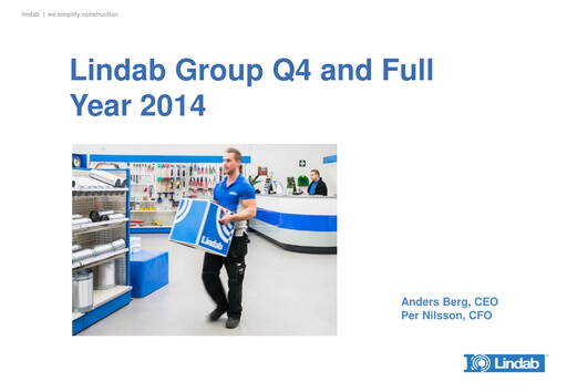 Thumbnail Lindab International Quarterly Report 2014-q4
