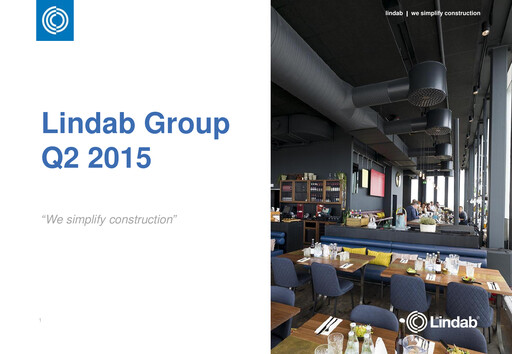 Thumbnail Lindab International Quarterly Report 2015-q2
