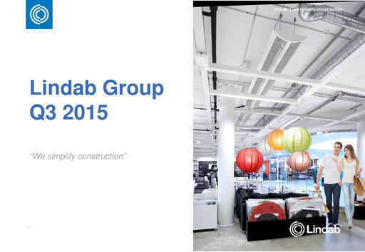 Thumbnail Lindab International Quarterly Report 2015-q3