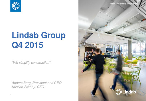 Thumbnail Lindab International Quarterly Report 2015-q4