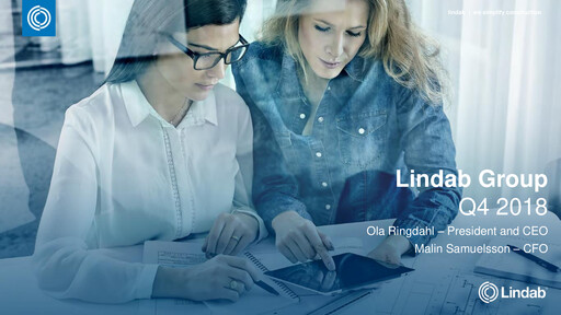 Thumbnail Lindab International Quarterly Report 2018-q4
