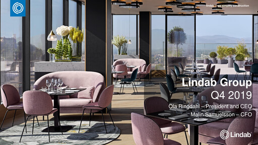 Thumbnail Lindab International Quarterly Report 2019-q4