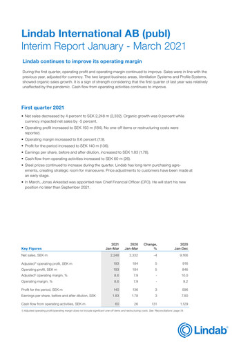 Thumbnail Lindab International Quarterly Report 2021-q1