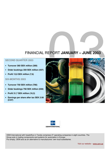 Vorschaubild OEM International Quartalsbericht 2003-q2