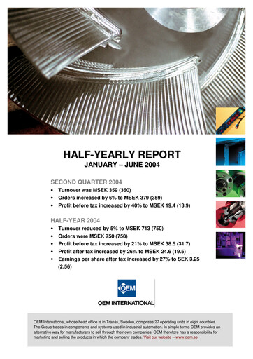 Vorschaubild OEM International Quartalsbericht 2004-q2