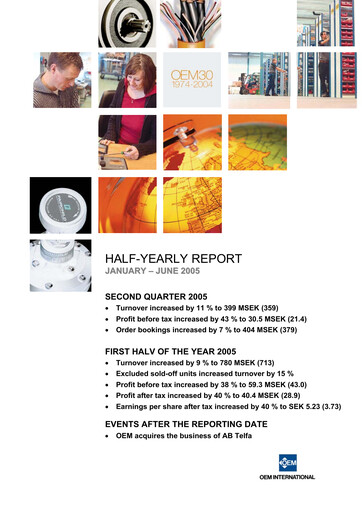 Vorschaubild OEM International Quartalsbericht 2005-q2