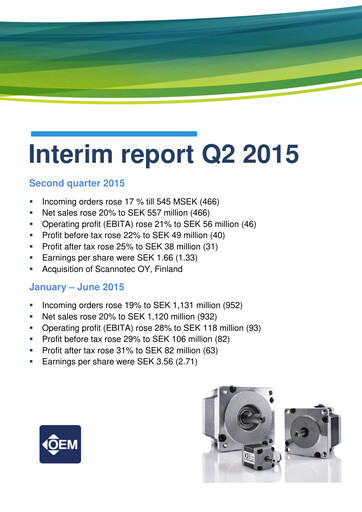 Vorschaubild OEM International Quartalsbericht 2015-q2