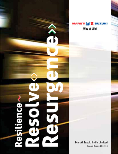 Thumbnail Maruti Suzuki India
 Annual Report 2012-2013