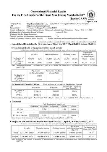 Thumbnail Subaru Quarterly Report 2017-q1