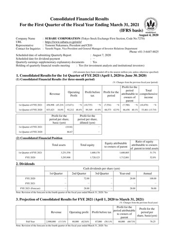 Thumbnail Subaru Quarterly Report 2021-q1