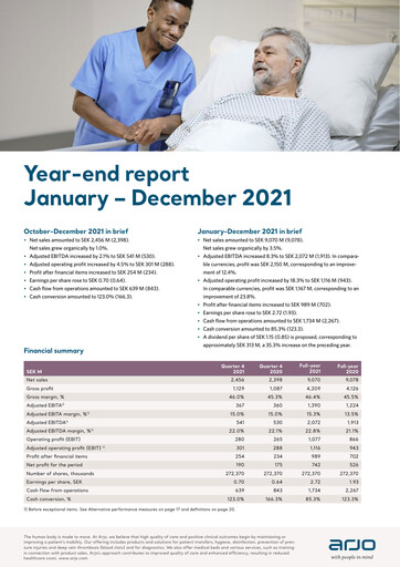 Thumbnail Arjo AB Quarterly Report 2021-q4