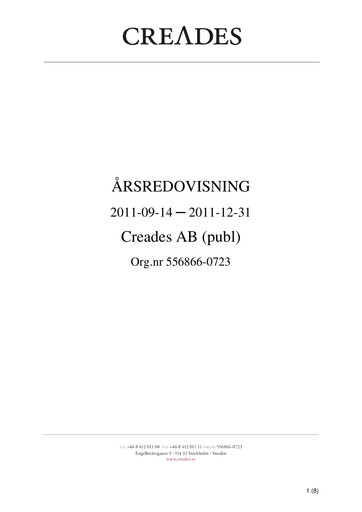 Vorschaubild Creades AB Jahresbericht 2011