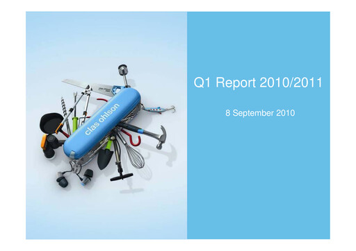 Thumbnail Clas Ohlson AB Quarterly Report 2010-q1