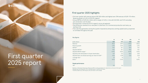 Thumbnail Elopak ASA Quarterly Report 2025-q1