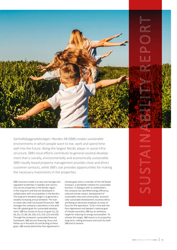 Thumbnail Samhällsbyggnadsbolaget i Norden Sustainability Report 2022