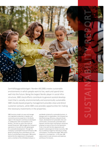 Thumbnail Samhällsbyggnadsbolaget i Norden Sustainability Report 2023