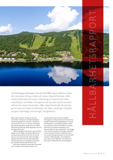 Thumbnail Samhällsbyggnadsbolaget i Norden Sustainability Report 2021
