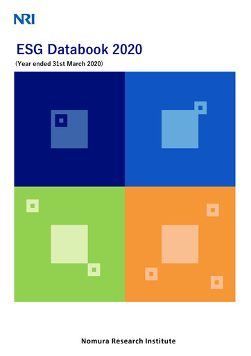 Vorschaubild Nomura Research Institute
 ESG-Bericht 2020