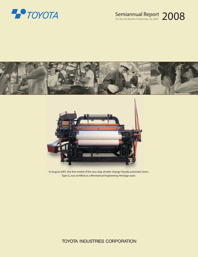 Miniature Toyota Industries
 Rapport financier fy2008-h1