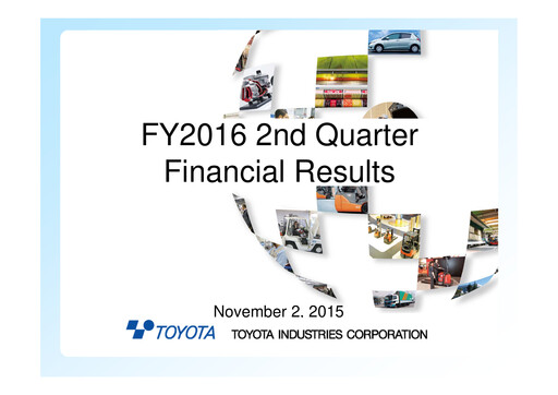 Thumbnail Toyota Industries
 Quarterly Report 2016-q2