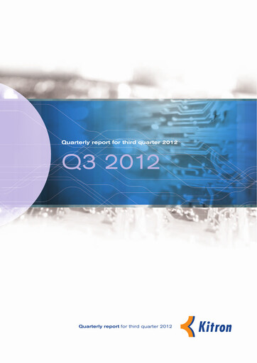 Thumbnail Kitron ASA Quarterly Report 2012-q3