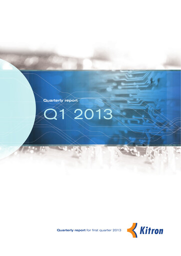 Thumbnail Kitron ASA Quarterly Report 2013-q1