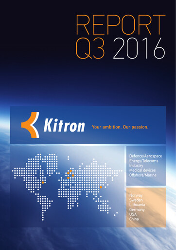 Thumbnail Kitron ASA Quarterly Report 2016-q3