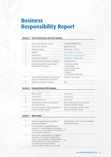 Thumbnail Bajaj Finance ESG Report 2017-2018