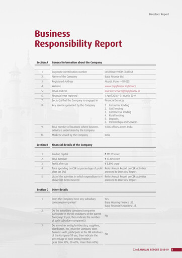 Thumbnail Bajaj Finance ESG Report 2018-2019
