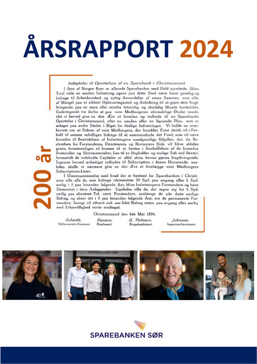 Thumbnail Sparebanken Sør Annual Report 2024