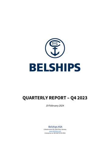 Thumbnail Belships ASA Quarterly Report 2023-q4