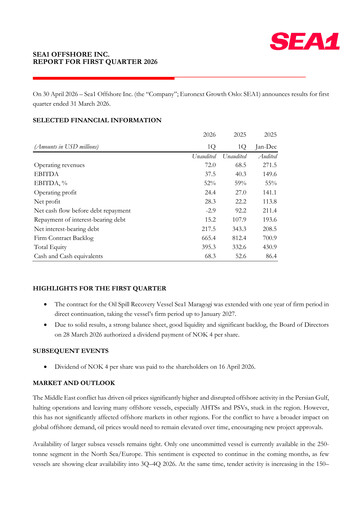 Thumbnail Sea1 Offshore Quarterly Report 2026-q1