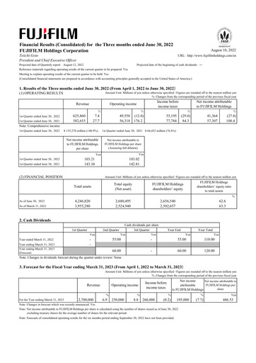 Thumbnail Fujifilm Quarterly Report 2022-q1