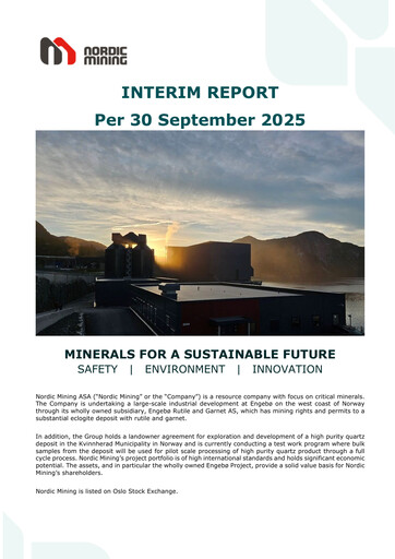 Thumbnail Nordic Mining ASA Quarterly Report 2025-q3