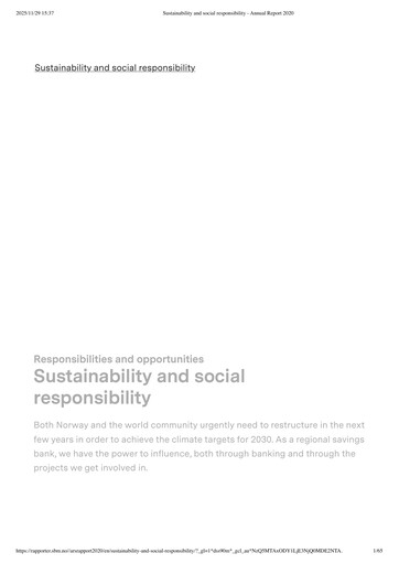 Thumbnail Sparebanken Møre Sustainability Report 2020