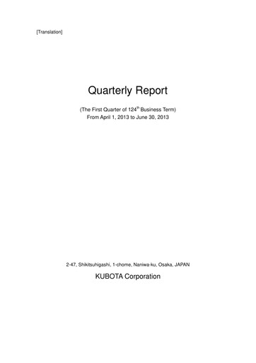 Thumbnail Kubota
 Quarterly Report 2013-q2