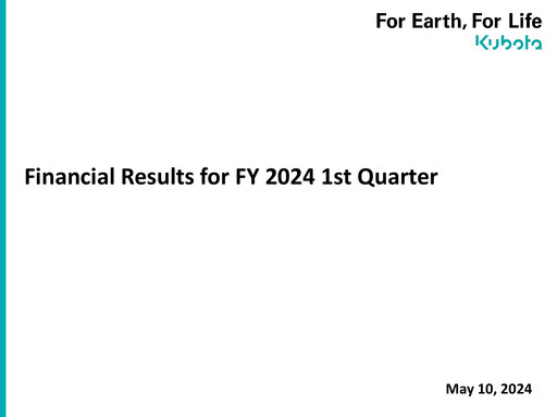 Thumbnail Kubota
 Quarterly Report 2024-q1