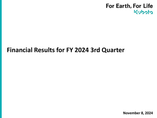 Thumbnail Kubota
 Quarterly Report 2024-q3