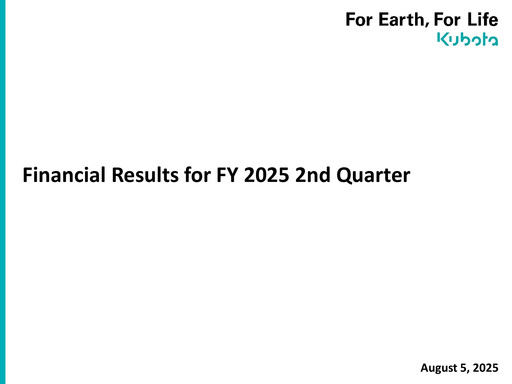 Thumbnail Kubota
 Quarterly Report 2025-q2