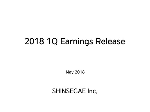 Miniature Shinsegae Rapport financier 2018-q1